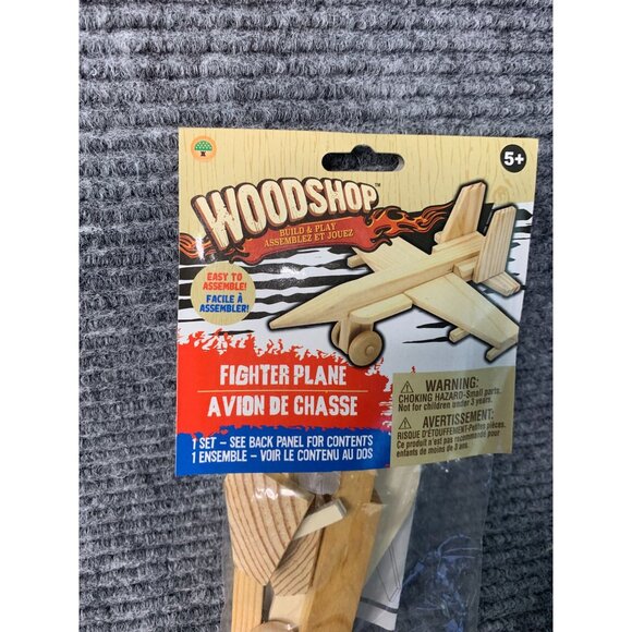 New Woodshop Build and Play Fighter Plane Craft Art - Picture 3 of 3